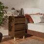 Bedside table solid oak brown wood legs 40x35x69 cm by vidaXL, Nightstands - Ref: Foro24-813138, Price: 52,48 €, Discount: %