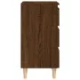 Bedside table solid oak brown wood legs 40x35x69 cm by vidaXL, Nightstands - Ref: Foro24-813138, Price: 52,48 €, Discount: %