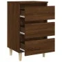 Bedside table solid oak brown wood legs 40x35x69 cm by vidaXL, Nightstands - Ref: Foro24-813138, Price: 52,48 €, Discount: %