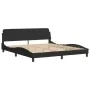 Bed frame with black velvet headboard 180x200 cm by , Beds and slatted bases - Ref: Foro24-373234, Price: 193,10 €, Discount: %