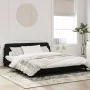 Bed frame with black velvet headboard 180x200 cm by , Beds and slatted bases - Ref: Foro24-373234, Price: 193,10 €, Discount: %