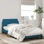 Estructura de cama con cabecero terciopelo azul 100x200 cm de , Camas y somieres - Ref: Foro24-373136, Precio: 111,99 €, Desc...