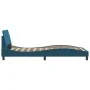 Estructura de cama con cabecero terciopelo azul 100x200 cm de , Camas y somieres - Ref: Foro24-373136, Precio: 111,99 €, Desc...