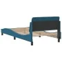 Estructura de cama con cabecero terciopelo azul 100x200 cm de , Camas y somieres - Ref: Foro24-373136, Precio: 111,99 €, Desc...