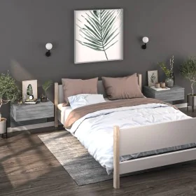 Wand-Nachttisch 2 Einheiten Sonomagrau von vidaXL, Nachttische - Ref: Foro24-816943, Preis: 65,92 €, Rabatt: %
