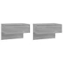 Mesita de noche de pared 2 unidades color gris Sonoma de vidaXL, Mesitas de noche - Ref: Foro24-816943, Precio: 65,92 €, Desc...
