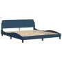 Bed frame with blue fabric headboard 180x200 cm by , Beds and slatted bases - Ref: Foro24-373231, Price: 185,41 €, Discount: %