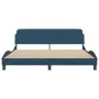 Bed frame with blue fabric headboard 180x200 cm by , Beds and slatted bases - Ref: Foro24-373231, Price: 185,41 €, Discount: %