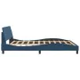 Bed frame with blue fabric headboard 180x200 cm by , Beds and slatted bases - Ref: Foro24-373231, Price: 185,41 €, Discount: %