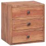 Nightstand with 3 drawers recycled solid wood 35x25x35 cm by vidaXL, Nightstands - Ref: Foro24-283938, Price: 70,91 €, Discou...