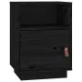 Solid black pine wood bedside table 40x34x55 cm by vidaXL, Nightstands - Ref: Foro24-818323, Price: 45,63 €, Discount: %