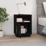 Solid black pine wood bedside table 40x34x55 cm by vidaXL, Nightstands - Ref: Foro24-818323, Price: 45,63 €, Discount: %
