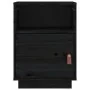 Solid black pine wood bedside table 40x34x55 cm by vidaXL, Nightstands - Ref: Foro24-818323, Price: 45,63 €, Discount: %