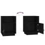 Solid black pine wood bedside table 40x34x55 cm by vidaXL, Nightstands - Ref: Foro24-818323, Price: 45,63 €, Discount: %