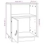 Solid black pine wood bedside table 40x34x55 cm by vidaXL, Nightstands - Ref: Foro24-818323, Price: 45,63 €, Discount: %