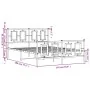 Metal bed frame with headboard and white footboard 135x190 cm by , Beds and slatted bases - Ref: Foro24-374307, Price: 121,90...