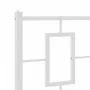 Metal bed frame with white headboard 90x190 cm by , Beds and slatted bases - Ref: Foro24-374282, Price: 68,37 €, Discount: %