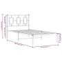 Metal bed frame with white headboard 90x190 cm by , Beds and slatted bases - Ref: Foro24-374282, Price: 68,37 €, Discount: %