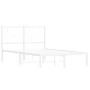 Bettgestell aus Metall mit weißem Kopfteil 120x190 cm von , Betten und Lattenroste - Ref: Foro24-376272, Preis: 92,48 €, Raba...
