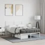 Bettgestell aus Metall mit weißem Kopfteil 120x190 cm von , Betten und Lattenroste - Ref: Foro24-376272, Preis: 92,48 €, Raba...