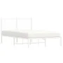 Bettgestell aus Metall mit weißem Kopfteil 120x190 cm von , Betten und Lattenroste - Ref: Foro24-376272, Preis: 92,48 €, Raba...