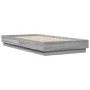 Estructura de cama con luces LED gris Sonoma 75x190 cm de , Camas y somieres - Ref: Foro24-839551, Precio: 99,57 €, Descuento: %