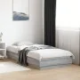 Bed frame with LED lights Sonoma gray 75x190 cm by , Beds and slatted bases - Ref: Foro24-839551, Price: 99,58 €, Discount: %