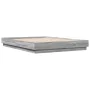 Estructura de cama con luces LED gris Sonoma 160x200 cm de , Camas y somieres - Ref: Foro24-3209784, Precio: 187,19 €, Descue...