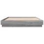 Estructura de cama con luces LED gris Sonoma 160x200 cm de , Camas y somieres - Ref: Foro24-3209784, Precio: 187,19 €, Descue...