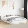 Bettgestell mit weißen LED-Leuchten 120x200 cm von , Betten und Lattenroste - Ref: Foro24-3209800, Preis: 159,42 €, Rabatt: %