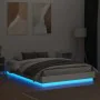 Bed frame with white LED lights 120x200 cm by , Beds and slatted bases - Ref: Foro24-3209800, Price: 159,43 €, Discount: %