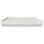 Bed frame with white LED lights 120x200 cm by , Beds and slatted bases - Ref: Foro24-3209800, Price: 159,43 €, Discount: %