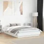 Bed frame with white LED lights 120x190 cm by , Beds and slatted bases - Ref: Foro24-3209821, Price: 140,74 €, Discount: %