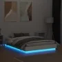 Bed frame with white LED lights 120x190 cm by , Beds and slatted bases - Ref: Foro24-3209821, Price: 140,74 €, Discount: %