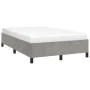 Estructura de cama terciopelo gris claro 120x190 cm de , Camas y somieres - Ref: Foro24-379528, Precio: 98,59 €, Descuento: %