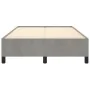 Estructura de cama terciopelo gris claro 120x190 cm de , Camas y somieres - Ref: Foro24-379528, Precio: 98,59 €, Descuento: %