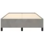 Hellgrauer Samtbettrahmen 120x190 cm von , Betten und Lattenroste - Ref: Foro24-379528, Preis: 100,02 €, Rabatt: %