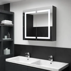 Mueble de baño con espejo LED 80x12,2x68 cm de vidaXL, Tocadores de baño - Ref: Foro24-325545, Precio: 169,64 €, Descuento: %