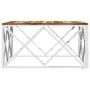 Stainless steel and silver recycled wood coffee table by vidaXL, Coffee table - Ref: Foro24-349976, Price: 92,90 €, Discount: %