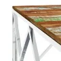 Stainless steel and silver recycled wood coffee table by vidaXL, Coffee table - Ref: Foro24-349976, Price: 92,90 €, Discount: %