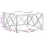 Stainless steel and silver recycled wood coffee table by vidaXL, Coffee table - Ref: Foro24-349976, Price: 92,90 €, Discount: %