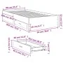 Eichenbraunes Holzwerkstoffbett mit Schubladen 90x200 cm von , Betten und Lattenroste - Ref: Foro24-3280432, Preis: 140,01 €,...