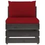 Sectional central sofa with gray impregnated wood cushions by vidaXL, Modular outdoor sofas - Ref: Foro24-3068129, Price: 97,...
