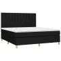 Cama box spring colchón y luces LED tela negro 180x200 cm de vidaXL, Camas y somieres - Ref: Foro24-3135775, Precio: 642,13 €...