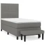 Boxspringbett mit dunkelgrauer Stoffmatratze 90x190 cm von vidaXL, Betten und Lattenroste - Ref: Foro24-3136718, Preis: 353,1...