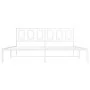 Estructura de cama de metal con cabecero blanco 183x213 cm de , Camas y somieres - Ref: Foro24-374295, Precio: 119,12 €, Desc...