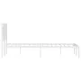 Metal bed frame with white headboard 120x200 cm by , Beds and slatted bases - Ref: Foro24-374288, Price: 100,32 €, Discount: %