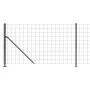 Wire fence with anthracite gray flange 0.8x10 m by , fence panels - Ref: Foro24-154320, Price: 51,58 €, Discount: %
