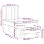 Boxspringbett mit dunkelgrauer Stoffmatratze 90x190 cm von vidaXL, Betten und Lattenroste - Ref: Foro24-3136718, Preis: 353,1...