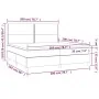 Box spring bed with light gray fabric mattress 200x200 cm by vidaXL, Beds and slatted bases - Ref: Foro24-3141721, Price: 662...